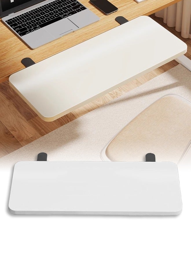 DUNISO Desktop Extension Board,Punch-Free, Ergonomic Desk Extender Tray - Clamp-on Extension Shelf for Computer Arm Support for Home Office Comfort & Productivity - Image 1